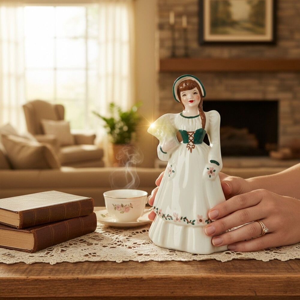 VTG Florence Ceramics Lady Flower Holder Vase Dutch Figurine, "Suzette"